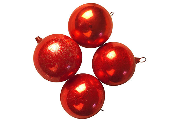 red glass christmas balls