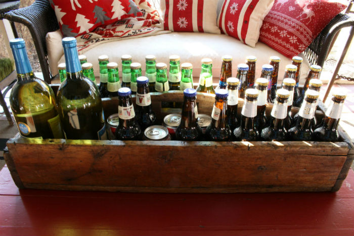 Great way to Display Beer & Wine for a Party