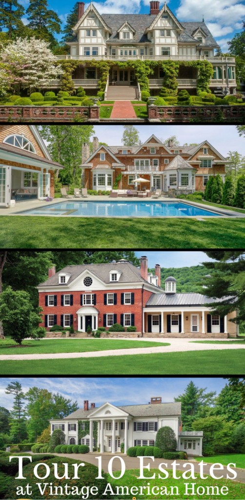 Tour 10 Luxury Country estates with gorgeous pools, interiors and porperty at Vintage American Home