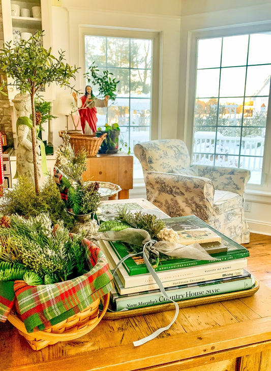 A cozy chair to appreciate the snow outside.